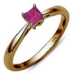                       4.25 Carat Natural Stone Pink sapphire gold Plated Ring For Astrological Purpose By CEYLONMINE                                              