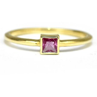                       Pink sapphire 7.25 Ratti Gold Plated Ring Original & Natural Stone Pink sapphire Ring By CEYLONMINE                                              