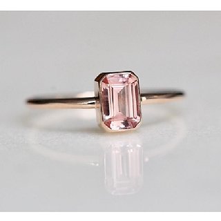                       5.25 Carat Natural Stone Pink sapphire Gold Plated Ring Original  Certified Stone  Ring By CEYLONMINE                                              
