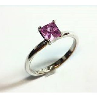                       Natural Stone Pink sapphire Ring Original & Effective Stone Pink sapphire Silver Plated Ring By CEYLONMINE                                              
