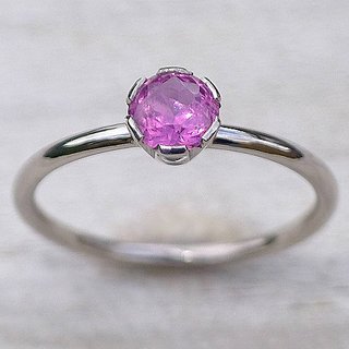                       4.25 Carat Natural Stone Pink sapphire Silver Plated Ring For Astrological Purpose By CEYLONMINE                                              