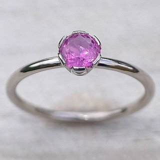                       4.25 Carat Natural Stone Pink sapphire Silver Plated Ring For Astrological Purpose By CEYLONMINE                                              