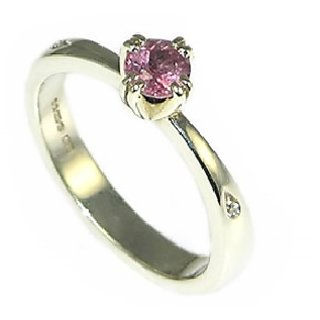                       Astrological Stone Pink sapphire 7.25 Ratti gold Plated Ring Original & Natural Stone  Ring By CEYLONMINE                                              