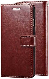 Flip Cover for Vintage Look Leather Flip Wallet Case for Zenfone Max Pro M2   (Brown, Dual Protection)