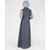 SILK ROUTE London Grey Diamond Melange Polyester Sporty Abaya Maxi Dress Jilbab For Women Height 5'2 inch, Jilbab Length 54 inch