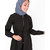 SILK ROUTE London Baseball Collar Drawstring Black Polyester Abaya Maxi Dress Jilbab For Women Height 5'0 inch, Jilbab Length 52 inch