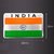 DY India Flag 3D Car  Bike Door Laptop Aluminum Sticker Badge Emblem (8X5Cm,India Flag)