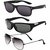 Adam Jones UV Protected Wayfarer Aviator Unisex sunglasses Combo of 3 (Grey, Black)