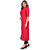 Fabclub Women's Rayon Solid Plain Straight Kurti (Red)