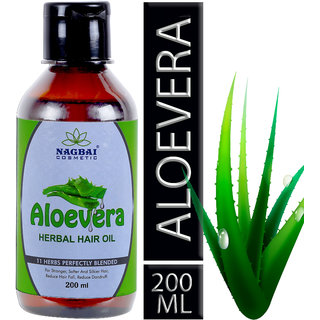 Nagbai Alovera herbal hair oil with 11 herbs perfectly blended oil for hair root Hair Oil (200 ml)