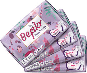 Befikr Sanitary Pads with Japanese Technology  XXL size 32 Sanitary Pads Pack of 4