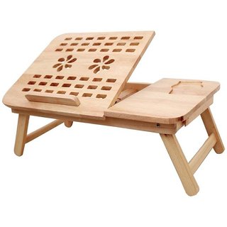 IBS TABLE MATE Wood Portable multipurpose Laptop Table Finish Color brown