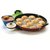 CIMORA Non-Stick 12 Cavity Appam Patra Side Handles with lid, Color Red