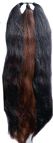GadinFashion Synthetic Highlighted Hair Prandi,Extension and Wig For Women/Girls(Black Brown)