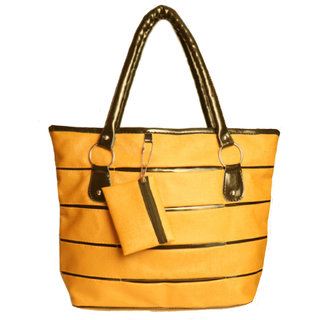 Hariitech Women's PU Handbag (Single Yellow/Black)
