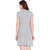 Cliths Women's Light Grey Solid Cotton Round Neck Regular Fit Night Dress