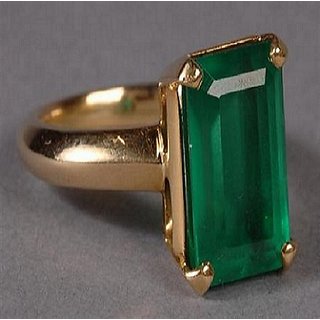 Panna stone sale ring in gold