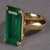 Emerald Gold Plated Gold Foil Green original certified stone panna 6.25 carat stone Ring by CEYLONMINE