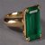 Natural Emerald/Pann ring 7.25 Ratti Unheated  Untretaed Stone Panna Gold Plated Ring For Unisex BY CEYLONMINE
