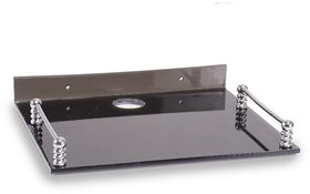 Pack Of 2 HFK Tiktronix Black Set Top Box stand With 2Screw free