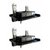 Pack of 2 HFK Black Set Top Box stand With 2 Remote Holder And Screw free