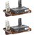 Pack of 2 HFK BrownSet Top Box stand With 2 Remote Holder And Screw free