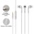 Super Bass 3.5mm Jack  Mic Volume Control YS-EHS61ASFWE Headphone/Earphone Compatible  for All Samsung/Anroid/ iOS Devices - (White)