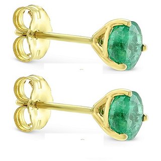 CEYLONMINE- Green Emerlad Earrings Gold Plated For Women & Girls CEYLONMINE- Green Emerlad Earrings Gold Plated For Women & Girls