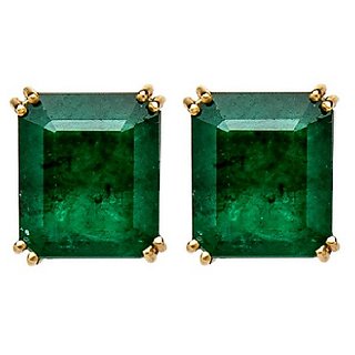 Emerald green stone earrings top