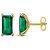 CEYLONMINE- Unheated Green Emerald Stone Stud Earring Certified Stone Panna  Gold Plated Earrings For Women