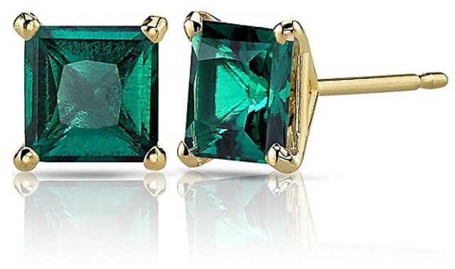 Emerald gold sale earrings price