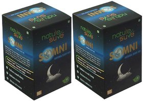 Nature Sure SOMNI Natural Sleep Aid Tablets for Men and Women  2 Packs (2x90 Tablets)