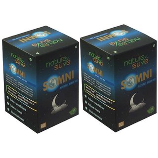 Nature Sure SOMNI Natural Sleep Aid Tablets for Men and Women  2 Packs (2x90 Tablets)