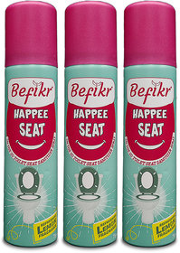 Befikr Happee seat On the go toilet seat sanitizer spray Lemon Pack of 3