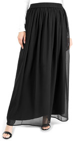 SILK ROUTE London Black Flared Lined Skirt For Women Height 5'0 inch