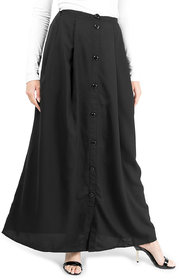 SILK ROUTE London Black Mock Button Skirt For Women Height 5'0 inch