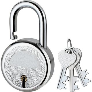 Buy Atom Padlock 50mm with 3keys Silver Color Online @ ₹169 from ShopClues