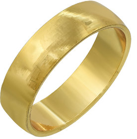 Memoir Gold Plated Brass Plain Finger Band/Challa/Finger Ring Men Women