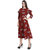BuyNewTrend Red Brown Women's Rayon Floral Printed Shoulder Cut Long Maxi Dress