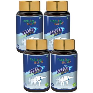 Nature Sure Double Mass Tablets For Weight Gain In Men and Women  4 Packs (90 Tablets each)