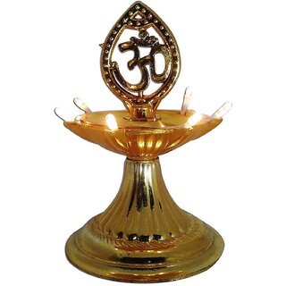                       HFK Electric Golden Diya Decorative for Diwali Puja.Single Layer For Diwali,                                              