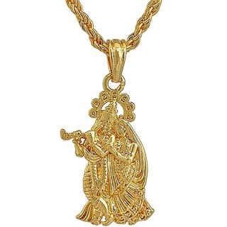 Radha krishna gold locket on sale