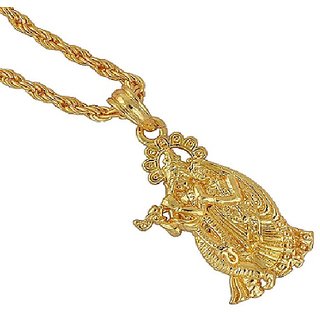                       CEYLONMINE- Radha Krishna Gold Plated Pendant For Men & Women                                              