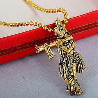                       Designer Gold Plated Krishna Pendant Stylish God Pendant By CEYLONMINE                                              