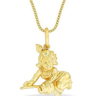                       CEYLONMINE- Krishna Pendant Gold Plated Designer Locket For Unisex                                              
