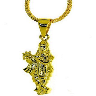                       Designer Gold Plated Krishna Pendant Stylish God Pendant By CEYLONMINE                                              