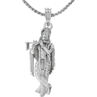                       CEYLONMINE- Lord Krishna Pendant  Pure Silver God Pendant For Unisex                                              