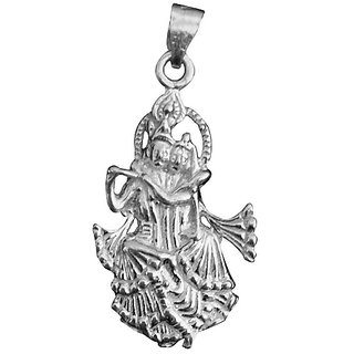                      Silver Radha  Krishna Pendant For Unisex BY CEYLONMINE                                              