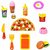 Kidz Fast Food Lunch Play Pizza Set Toy for Kids