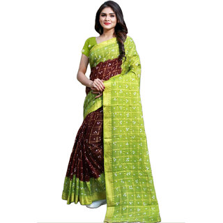 Svb SareeMUlticolour Bandhni print saree With Blouse Svb SareeMUlticolour Bandhni print saree With Blouse